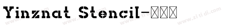 Yinznat Stencil字体转换